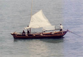 Photo of fishing boat in Hong Kong Harbor